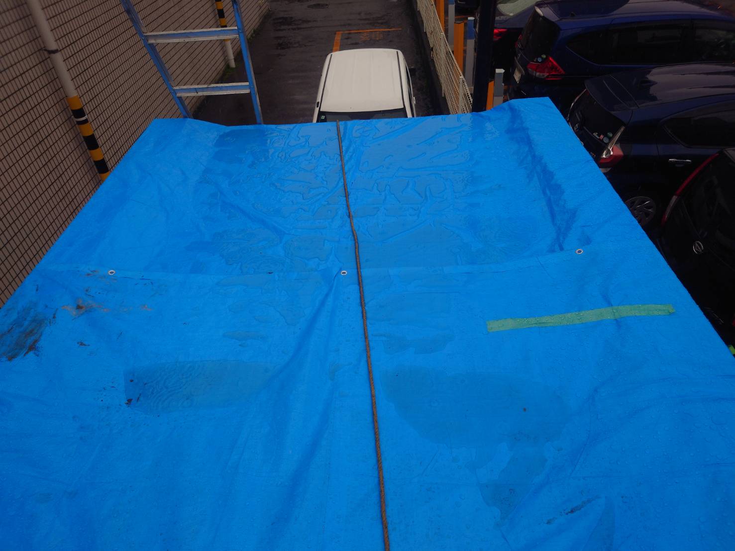 市川市鬼高店舗屋根雨漏り塗装応急処置