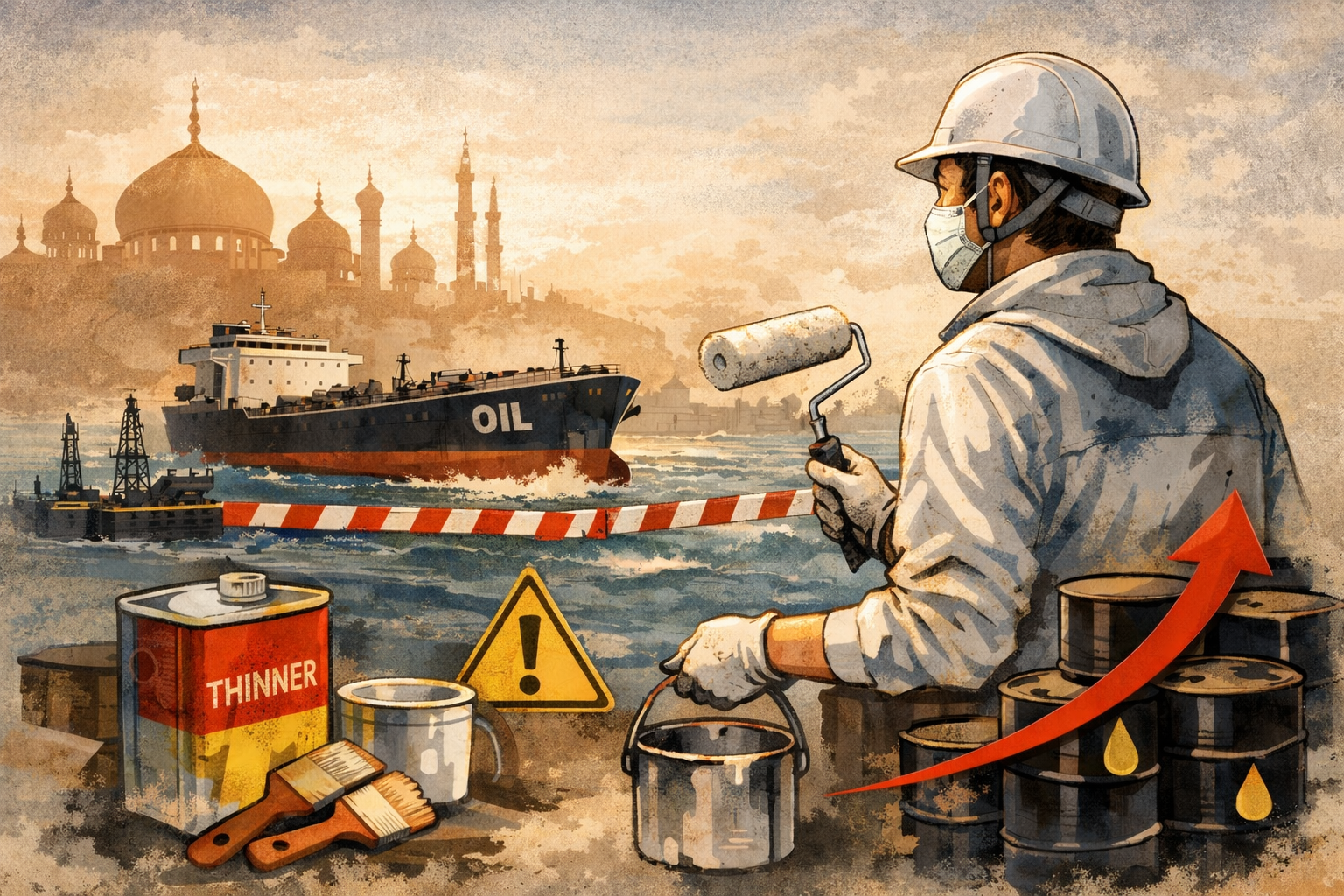 塗装業シンナー不足値段の影響